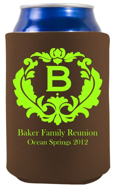 family reunion koozie ideas|personalized favors for family reunion.